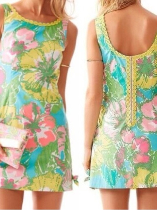 Lilly Pulitzer Dresses & Skirts - Lilly Pulitzer Tropical Floral Sleeveless Shift Dress Size 8